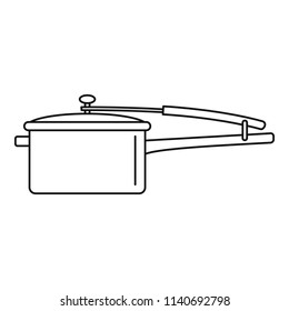 Saucepan icon. Outline illustration of saucepan vector icon for web design isolated on white background