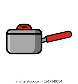 saucepan icon vector design template
