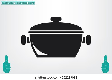 saucepan icon vector illustration