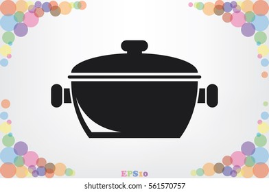 saucepan icon vector illustration