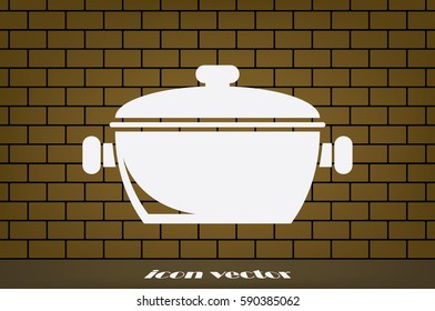 saucepan icon vector illustration
