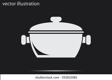 saucepan icon vector illustration.