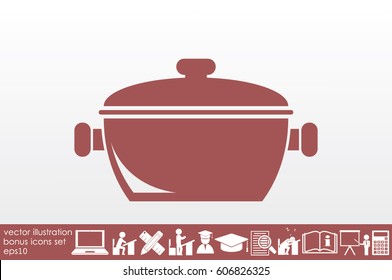 saucepan icon vector illustration