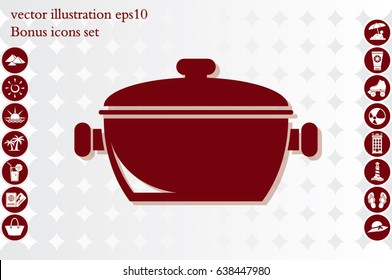 saucepan icon vector illustration