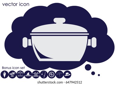 saucepan icon vector illustration