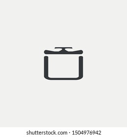 saucepan icon vector sign symbol for design