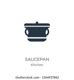 Saucepan icon vector. Trendy flat saucepan icon from kitchen collection isolated on white background. Vector illustration can be used for web and mobile graphic design, logo, eps10