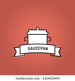 SAUCEPAN AND ILLUSTRATION ICON CONCEPT