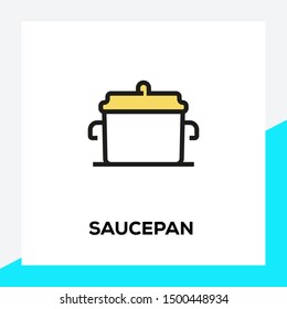 SAUCEPAN AND ILLUSTRATION ICON CONCEPT