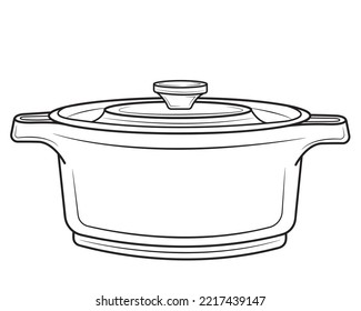 Saucepan aislado sobre un fondo blanco. Ilustración del vector