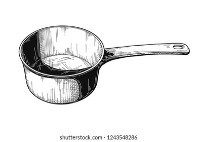 Saucepan isolated on white background. Vector illustration