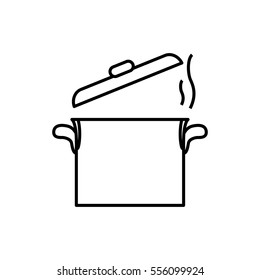 saucepan kitchen utensil icon vector illustration graphic design