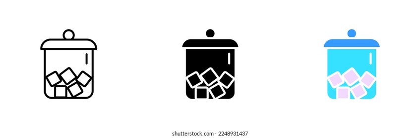 Saucepan with lid line icon. Soup pot, cook, boil, stew, food, first course, kitchen, chef, dinner, eat, restaurant. Cooking concept. Vector icon in line, black and colorful style on white background