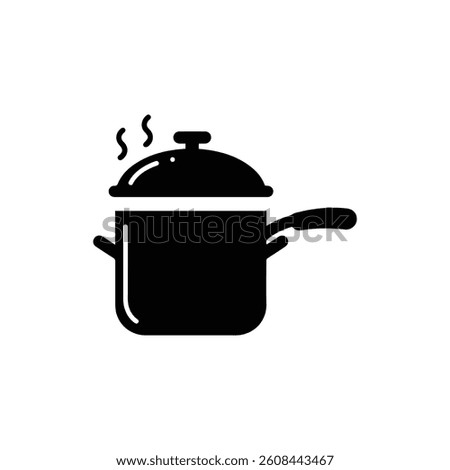 Saucepan Lid Slightly Open with Steam - Captivating Kitchen Moment
