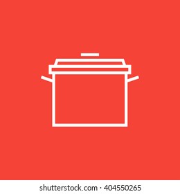 Saucepan line icon.