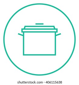 Saucepan line icon.