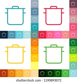 saucepan line icon, filled outline vector sign, linear style pictogram isolated on white. Symbol, logo illustration. Editable stroke. Pixel perfect