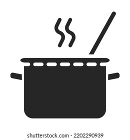 Saucepan pan vector outline icon. Vector illustration pot on white background. Isolated outline illustration icon of saucepan, pan .