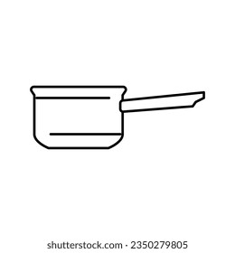 saucepan pot cooking line icon vector. saucepan pot cooking sign. isolated contour symbol black illustration