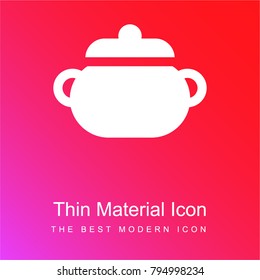 Saucepan red and pink gradient material white icon minimal design