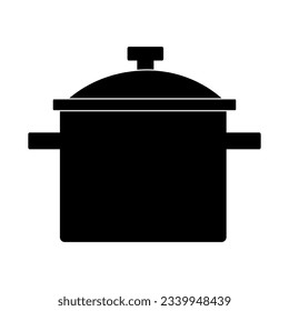 Saucepan silhouette logo, cooking pot silhouette, Logo Design