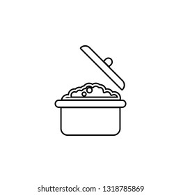saucepan, soup icon. Simple thin line, outline vector of food icons for UI and UX, website or mobile application