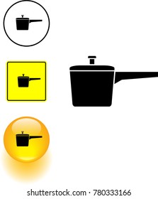 saucepan symbol sign and button