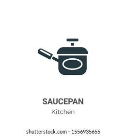 Saucepan vector icon on white background. Flat vector saucepan icon symbol sign from modern kitchen collection for mobile concept and web apps design.