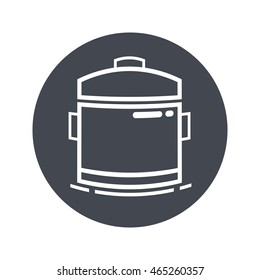 Saucepan vector. Icon for web and mobile application. Flat design style.