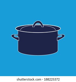 Saucepan vector illustration.