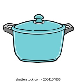 saucepan vector illustration,
isolated on white background.top view