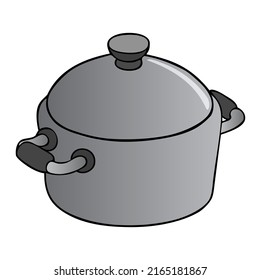 saucepan vector illustration,isolated on white background,top view