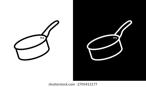 Diseño de conjunto de iconos de cacerola blanca