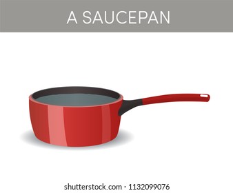 A saucepan without lid, vector icon