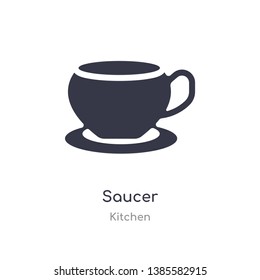 saucer icon. isolated saucer icon vector illustration from kitchen collection. editable sing symbol can be use for web site and mobile app