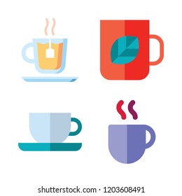 saucer icon set. vector set about tea, coffee cup and tea cup icons set.