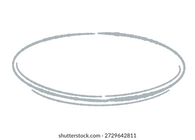 Ilustração vetorial da arte da linha da placa de Saucer