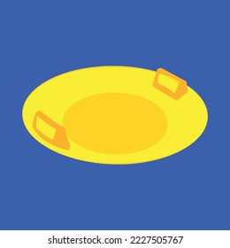 Saucer sleds, Round sled for skating