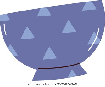 Saucer With Triangles Pattern Vector Illustration