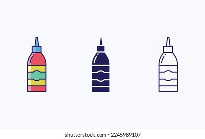 Sauces bottle illustration vector icon