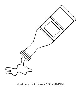 Sauces bottle isolated