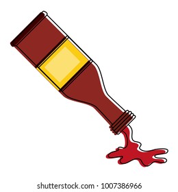 Sauces bottle isolated