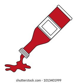 Sauces bottle isolated