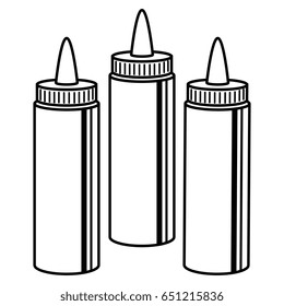 sauces bottles isolated icon