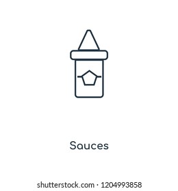 Sauces concept line icon. Linear Sauces concept outline symbol design. This simple element illustration can be used for web and mobile UI/UX.