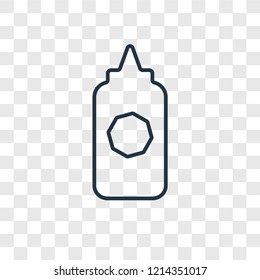 Sauces concept vector linear icon isolated on transparent background, Sauces concept transparency concept in outline style