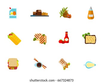 Sauces for cooking icon set
