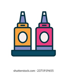 icono de color relleno de salsas. icono vector para tu sitio web, móvil, presentación y diseño de logotipo.