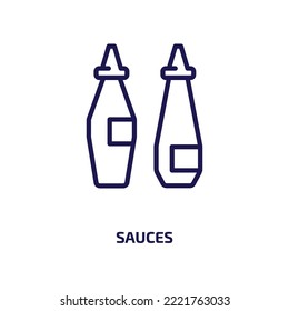 sauces icon from kitchen collection. Thin linear sauces, sauce, food outline icon isolated on white background. Line vector sauces sign, symbol for web and mobile