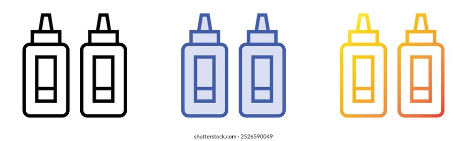 sauces icon. Linear, Blue Fill and Gradient Style Design Isolated On White Background